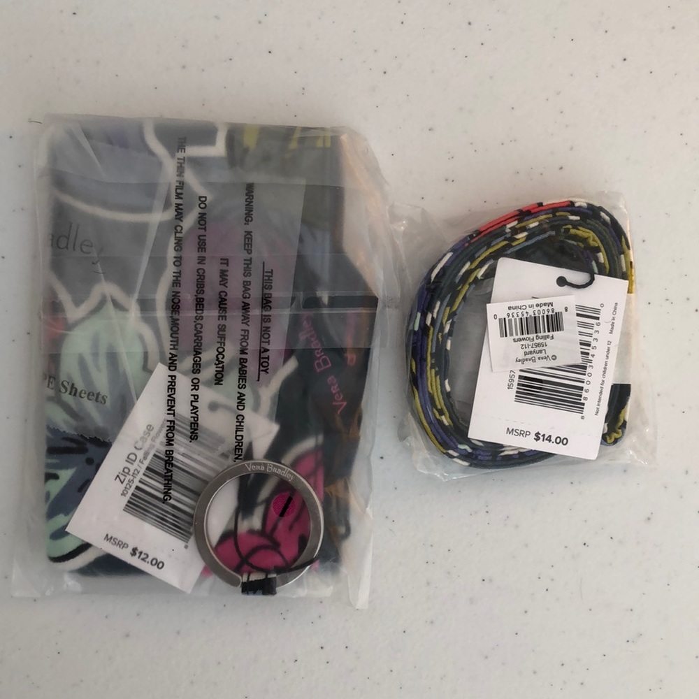 Vera Bradley Lanyard and Zip ID Case